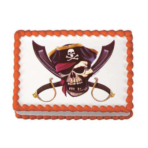 Pirate Map Edible Icing Image - Click Image to Close